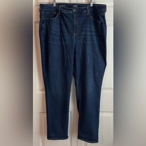 NYDJ Women’s Margot Girlfriend Straight Dark Wash Jeans Size 18WT